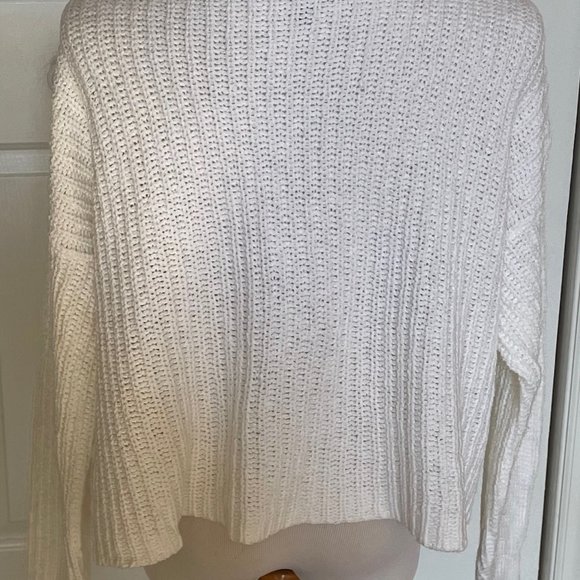 EILEEN FISHER- Cropped Crew Neck Pullover Sweater-LARGE-New - NO Tags! - Picture 1 of 7